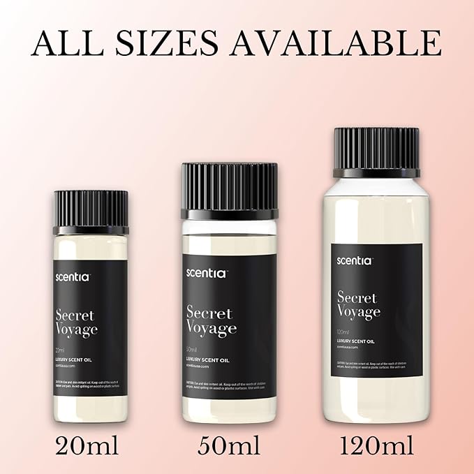 Scentia Hotel Diffuser Oil Inspired by The Baccarat Hotel Scent - 20 mL 0.67 fl oz - Essential Oil Blend of Cedar &Jasmine for Aromatherapy & humidifiers - Secret Voyage - Thanksgiving & Holiday Gift