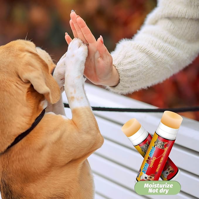10 Pack Dog Paw Balm for Dogs & Cats,Natural Safe Dog Paw Pad Balm Paw Protector-Moisturizer & Soother for Dry Cracked Paws & Noses | Snout Soother for Dogs(0.18 oz)