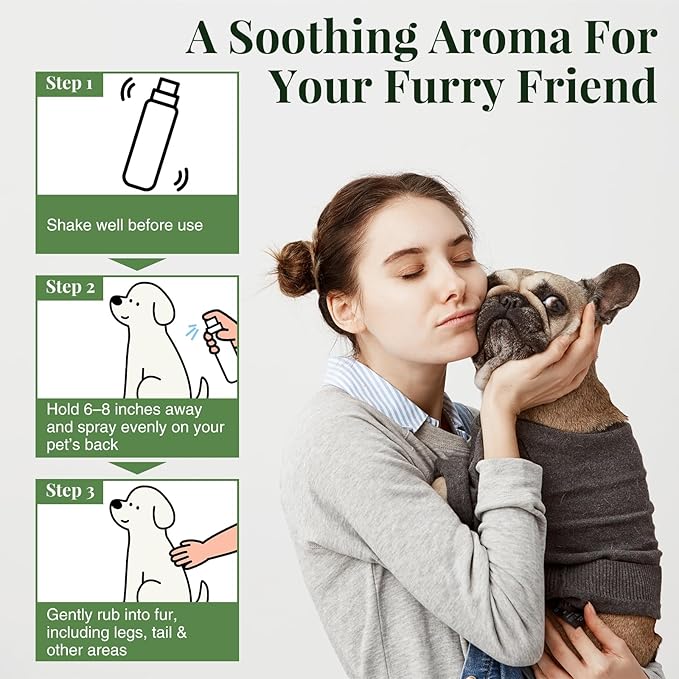 Pet Cologne Spray for Dogs & Cats – Natural Deodorizing Perfume – Long-Lasting Scent – Alcohol-Free, Hypoallergenic, Safe Grooming Spray for Pets