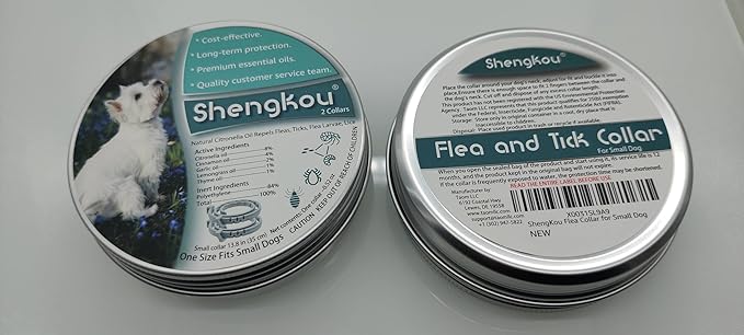 Natural Flea and Tick Collar for Puppies - 12-Month Protection, Safe Pest Control - Waterproof, Strong - Free Flea Comb and Tick Tweezer Included - 2-Pack, 13.8 Inches