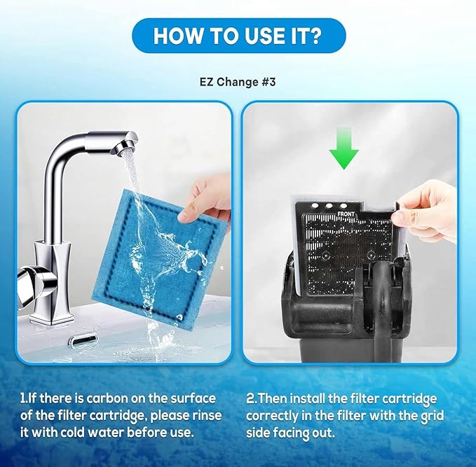 16 PCS Aquarium Filter Cartridge Compatiable with Aqua-Tech Filters (EZ-Change #3) Fish Tank Filter Cartridge Compatiable with Aqua-Tech 20-40 & 30-60 Power Filter