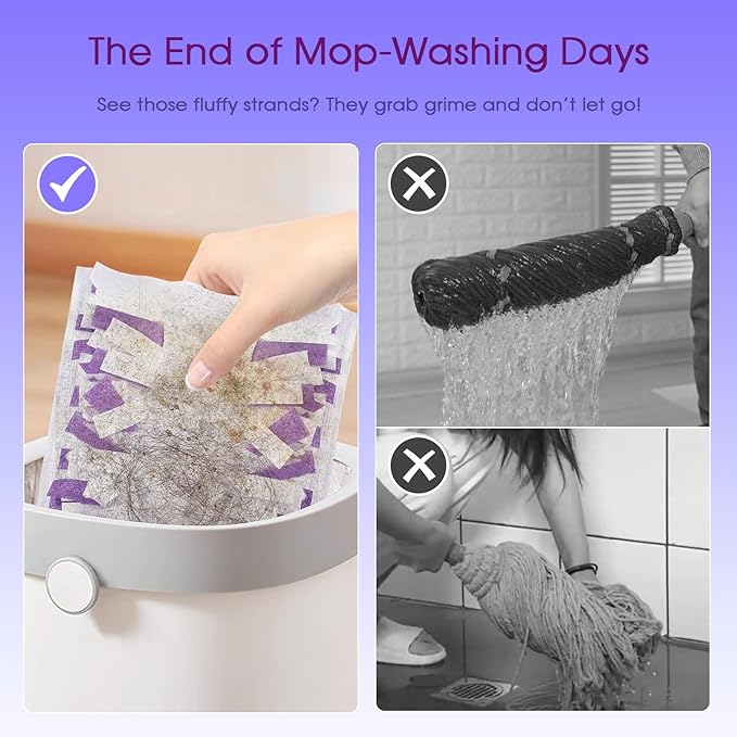 21 Pack Disposable Mop Pads Compatible with Swiffer PowerMop, Replacement for Swiffer Power Mop Refills, Super Absorbent & Scrubbing Power, Dry&Wet Use for Wooden Floors Tiles & Hard Surfaces Cleaning