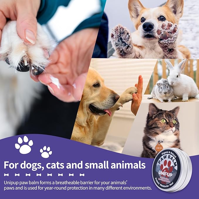 paw Balm for Dogs, Natural paw Balm Dogs, Heals & Moisturizes Dry Cracked Noses and Paws, 2.1oz Natural Dog Nose Balm Dog Paw Pad Balm