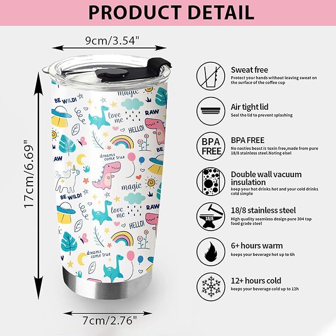 20oz Stainless Steel Dog Trainer Tumbler - Eat Sleep Training Funny Thank You Gift for Women Men - Service Dog Coffee Wrap