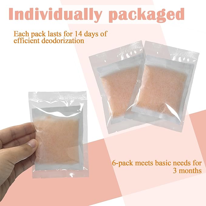 NewKe 6 Pack Cat Litter Box Deodorizer Refills for Whisker OdorTrap Pod, Odor Eliminator Compatible with Litter-Robot and Traditional Litter Boxes, Air Freshener, Pet Odor Eliminator, Keep Home Fresh