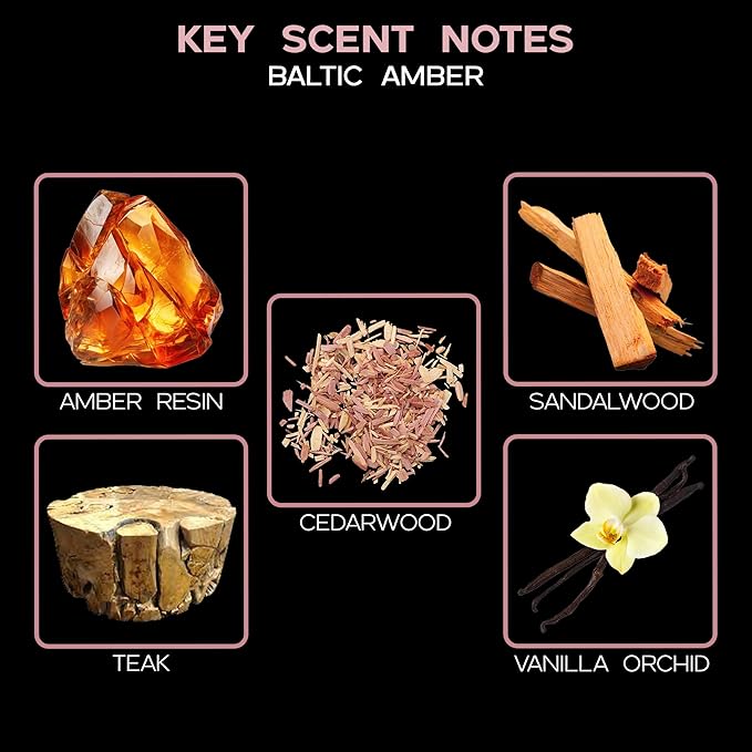 LOVSPA Baltic Amber Diffuser Oil - Luxury Essential Oils for Diffuser Refill & Air Freshener Room Spray - Long-Lasting & Natural Home Fragrance, Scented Oil for Diffusers, USA Made, 4oz