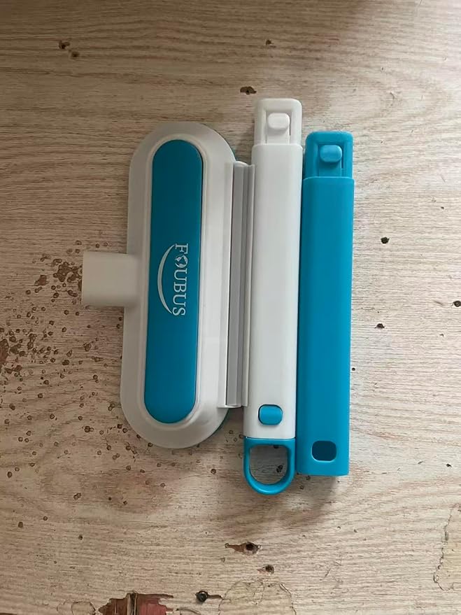 4 in 1 Multifunctional Pet Hair Removal Tool, Dog&Cat Hair Remover for Couch Carpet Furniture, Pet Hair Removal Broom with 17.7Inch Extendable Long Handle&Reusable Washable Cat Hair Remover Brush