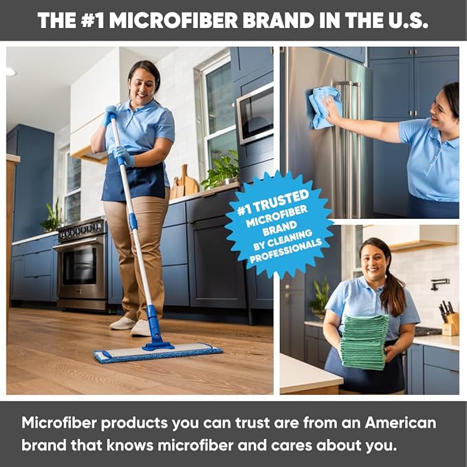 36" Microfiber Wet Mop Pad (3) - Microfiber Wholesale