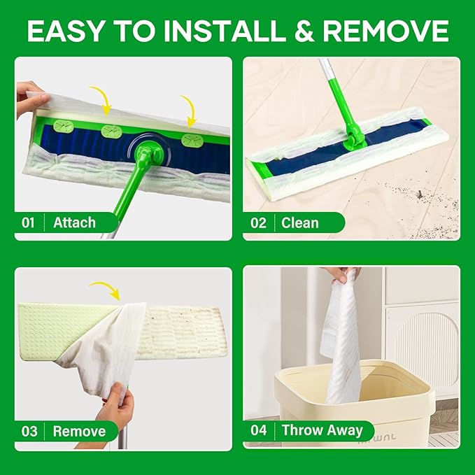 40 Count Dry Sweeping Cloths for Swiffer Sweeper XL Replacement - Disposable & Unscented Floor Dry Pads, Compatible with Swiffer Sweeper X-Large Mop (Streak-Free, Quick Clean)