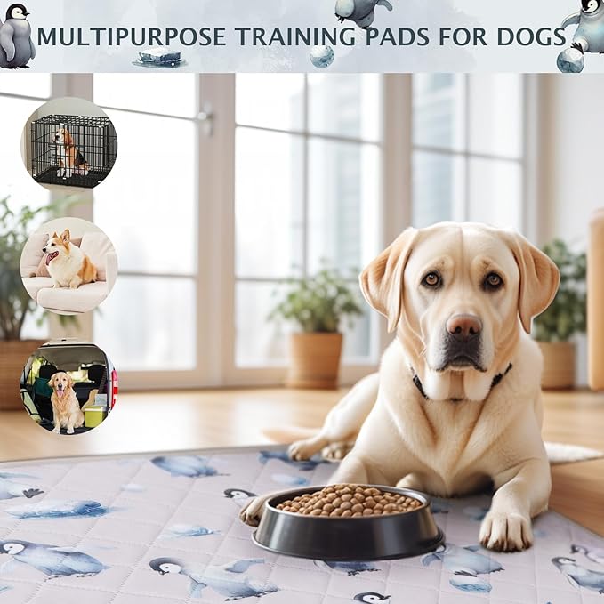 IEUUMLER Washable Pee Pads for Dogs, 1 Pack Reusable Waterproof Puppy Pads, Non-Slip Super Absorbent Dog Training Pad for Playpen Crate Bed EU012