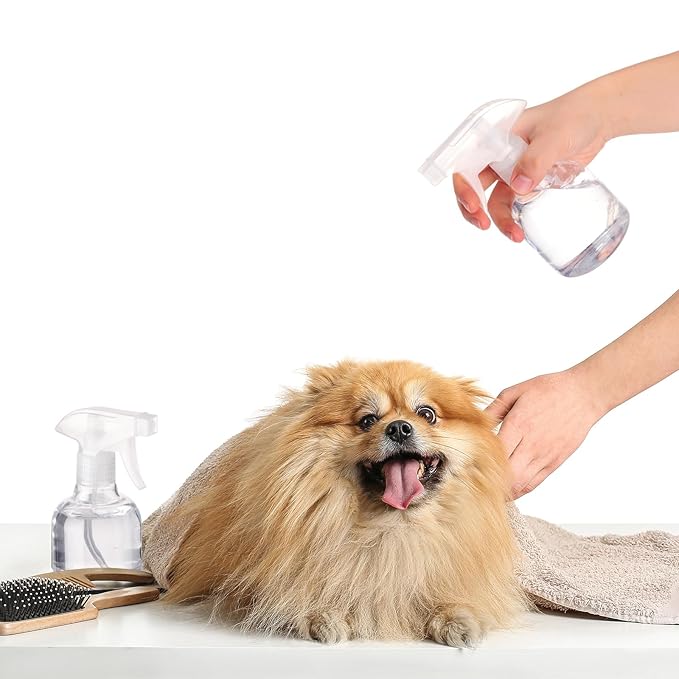 Jinei 24 Pcs 8 oz Empty Plastic Spray Bottle with Trigger Sprayers Pet Adjustable Head from Fine to Stream Refillable for Hair Plants Cooking Pets, No Leakage(Clear)