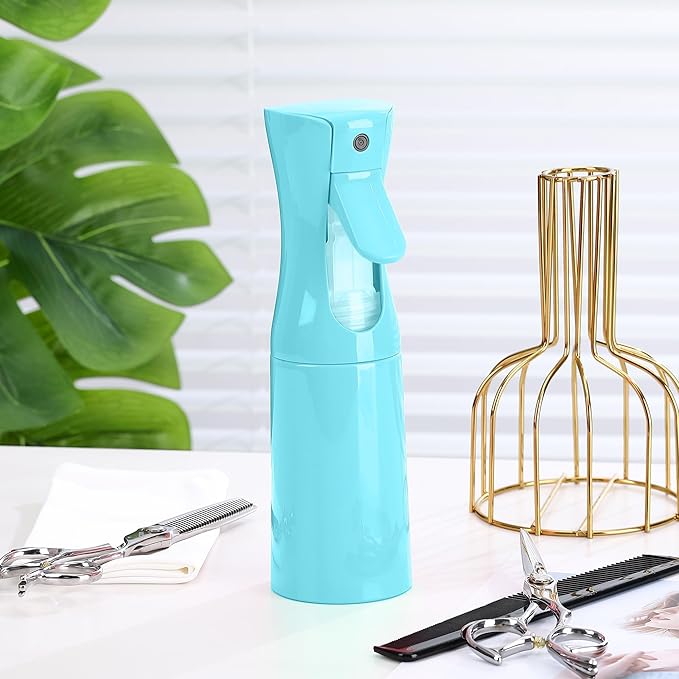 Hair Mister Spray Bottle,Spray Water Bottle Fine Mist Refillable Plants(6.8OZ /200ML) Barber,Showering Pets, Plants, travel, Ironing and Cleaning (Blue-1Pcs)