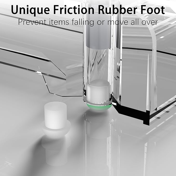 2 Tier Under Sink Organizer, 2 Pack Clear Bathroom Storage Vanity Counter Container, Cabinet Drawers Bins, Pull-Out Storage and Organization with Track for Pantry, Kitchen