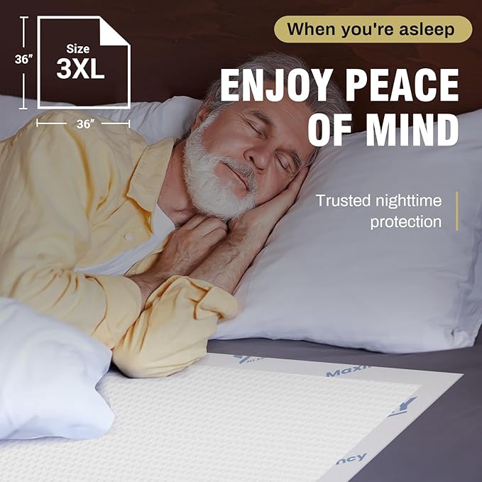 AAY Heavy Duty Chucks Pads 36"x36"Disposable Bed Pads(20 Count) for Incontinence Adult, 7-Layer Ultra Absorbent, Leakproof, Breathable & Comfortable for Adults, Babies and Pets