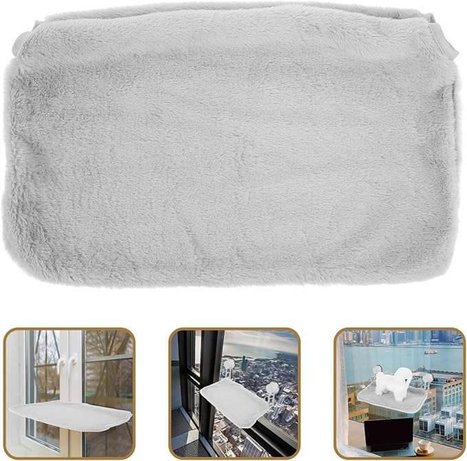 Happyyami Detachable Cat Perch Replacement Sleeve Breathable Cover for Window Hammocks Cozy Indoor Resting Space Foldable Design for Easy Cleaning and Style Options, 17.68X12.01Inch