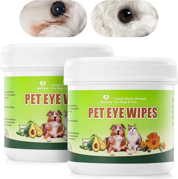 Pet Eye Wipes,Nature Eye Cleaning Wipes for Dogs&Cats Gentle Eye Cleaner Pads for Tear Stain Remover Eye Debris,Discharge,Mucus Secretions,Non-Irritation,Plant Based-240Ct
