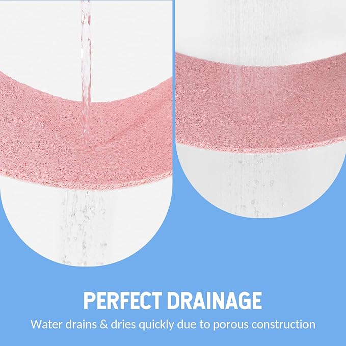 Non-Slip Bathtub Mat, Anti Slip Shower Mat, Fast Drying Bathtub Mats, Foot Scrubber Mat, Anti Slip Mat for Tub, Floor, Bathroom, Kitchen, Home, Hotel (Pink 32"×17")