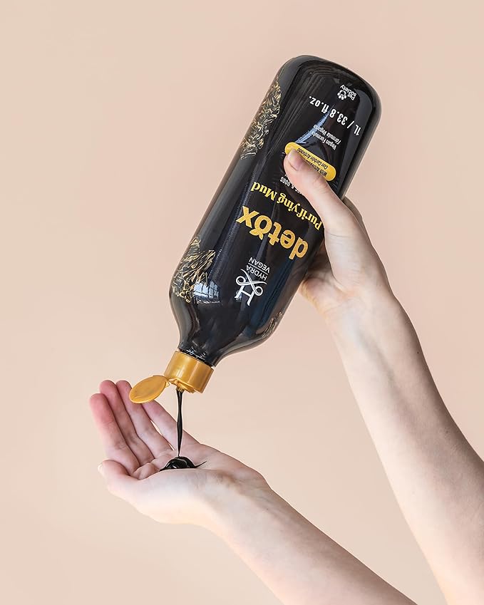 Hydra Vegan Detox Purifying Mud for Dogs and Cats, Clarifying-Mud Bath Wash Made with Activated Charcoal, 33.8 Ounces