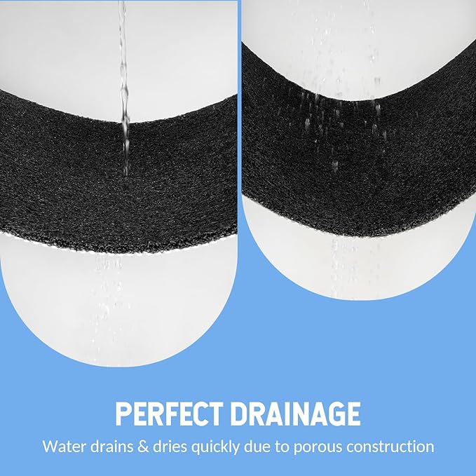 Non-Slip Bathtub Mat, 2 Pack Anti Slip Shower Mat, Fast Drying Bathtub Mats, Foot Scrubber Mat, Anti Slip Mat for Tub, Floor, Bathroom, Kitchen, Home, Hotel (Black 24"×16"+24"×16")