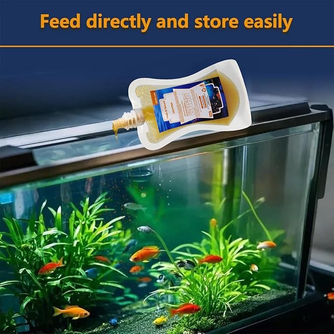 Instand Fish Food, 50ml Ready to Use Aquarium Fish Food, Non-Living Daphnia, Food for Betta Saltwater Marine Freshwater Fish (Daphnia)