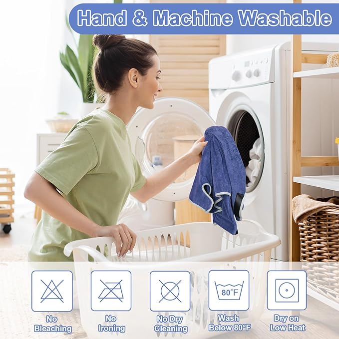 Dog Towel, Gimilife Dog Bathrobe Pet Grooming Towel Drying Coat Robes for After Bath Collection Absorbent Microfiber Towels Dogs Bath Towels for Drying Dogs Small Medium Large