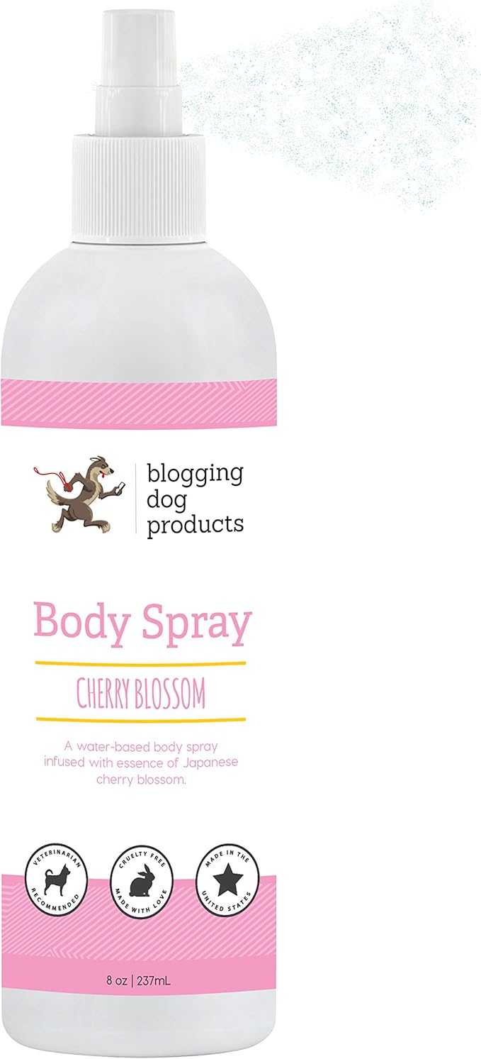 Dog Deodorizing Spray – Long-Lasting Dog Cologne & Pet Odor Eliminator – Cherry Blossom Scented Dog Perfume for Smelly Dogs – Safe, Refreshing Dog Grooming Spray