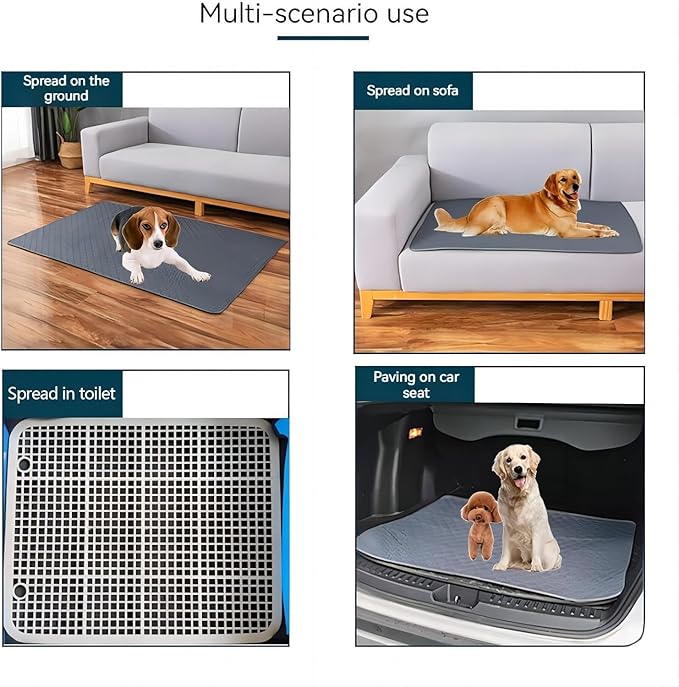 2-Pack 24" x36'' Washable Guinea Pig Cage Liner - Reusable & Anti-Slip Guinea Pig Bedding, Instant Absorbent Rabbit Pee Pads, Perfect Cage Liners for Small Animals, Hamster, Puppy