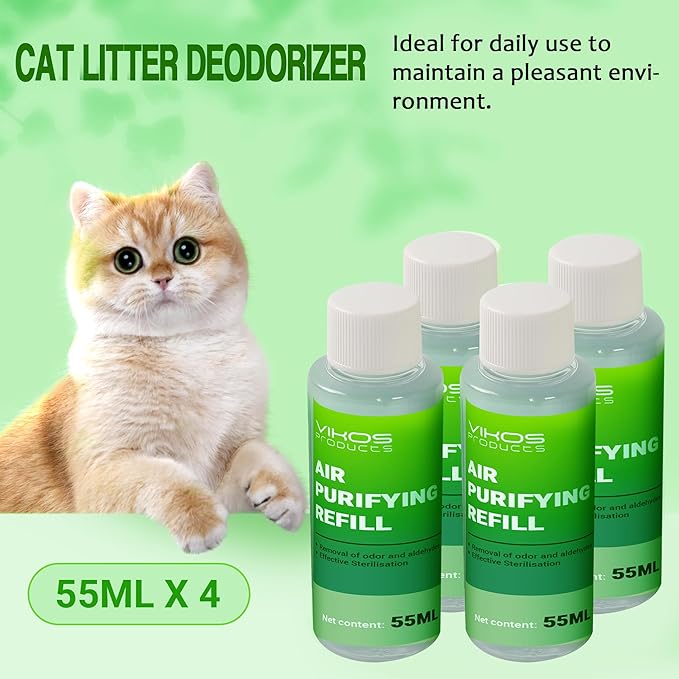Cat Litter Deodorizer for PET-KIT PuraX PuraMax Self-Cleaning Cat Litter Box Odor Eliminator for Strong Odor Remover Litters Box Deodorizer Replaced Odors Remover Refills (Lemon Flavor)