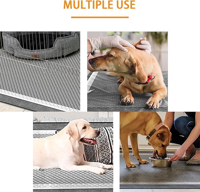 Dog and Puppy Pee Pads 50 Count, 28'' x 34'' Charcoal Odor-Control Puppy Pads with Leak-Proof Quick-Dry Design, Pet Training Pads for Potty Training Strong Absorbency