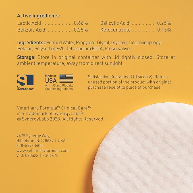 Veterinary Formula Clinical Care Ear Therapy Bundle with Cleaner Solution 8 Fl Oz + Cleaner Wipes 100 ct – Cat & Dog Ear Cleaner, Helps Soothe Itchiness and Clean The Ear Canal of Debris and Buildup