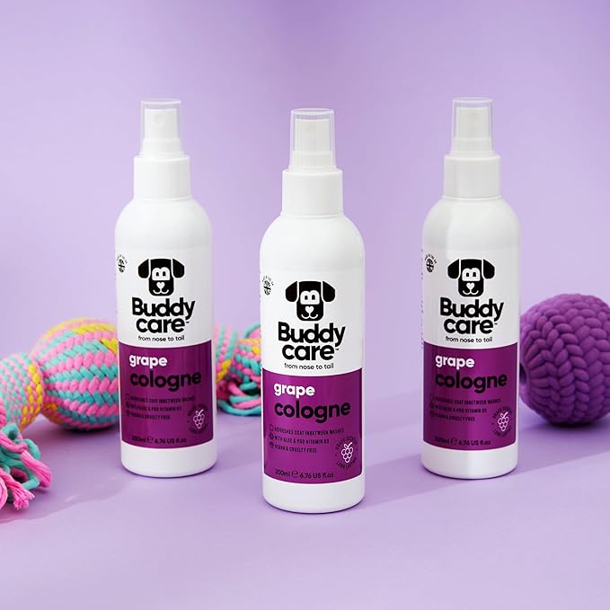 Dog Cologne - Grape - 200ml - Refreshing and Grape Scented Dog Cologne - Refreshes Between Dog Washes