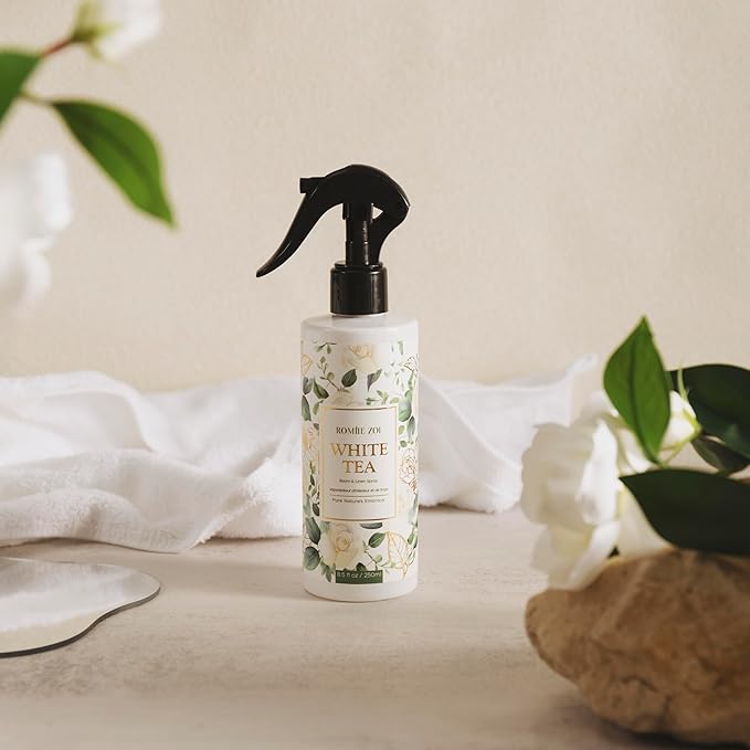 ROMIIE ZOI Room Spray Air Freshener Scented White Tea with Natural Plant Extract Room Fabric Spray for Home Fragrance linen Spray air Freshener - 8.5 FL OZ