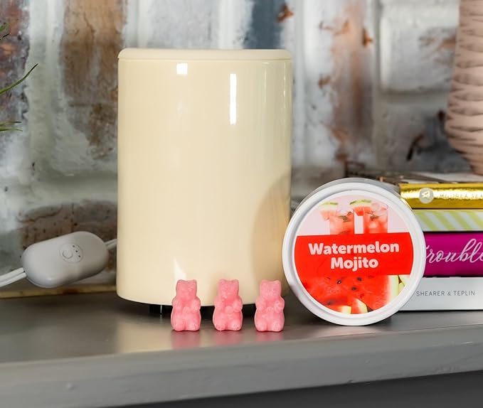 Happy Wax Watermelon Mojito Scented Bear Wax Melts - Natural Strong Scented Summer Wax Melts Infused w/Essential Oils - Non Toxic Wax Melt & Pet Safe Wax Melts - (4 oz Tin)