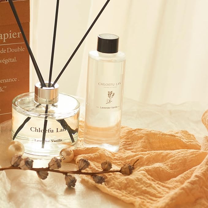 Chloefu LAN Hotel Scented Oil Diffuser Refill 200ml/6.76 fl oz Natural Essential Scented Oil - Best for Aromatherapy, SPA and Home, 0% Alcohol, Unique Blend to Promote Sleep & Relieve Stress