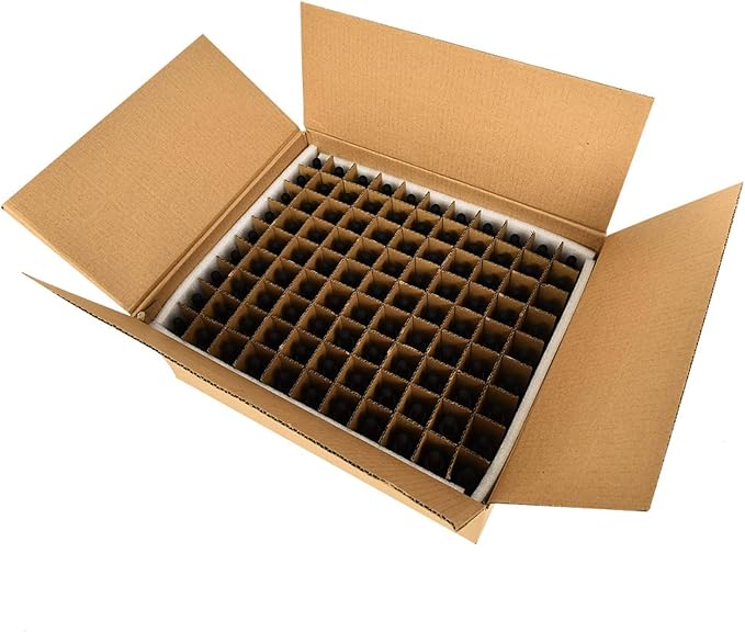 June Fox 99 Pack 1oz Amber Glass Dropper Bottles with Glass Droppers and Black Cap for Essential Oils, Lab Chemicals, Perfumes