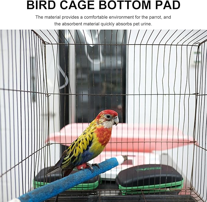 100PCS Disposable Parrot Cage Paper Liners Absorbent Urine Pads Breathable Bird Cage Cushion for and Easy Cleaning