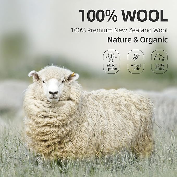 Wool Dryer Balls XL 6-Pack, Dryer Balls Laundry Reusable Reduce Clothing Wrinkles, Drying Clothes Faster