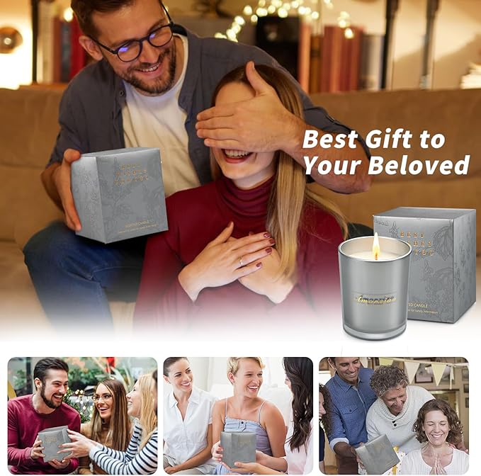 6 Pack Scented Candles for Home Scented: Aromatherapy Candle Set, Soy Candles for Women, Up to 250H Burning, Candle Gift Set for Spa Bath Yoga Meditation Birthday Diwali Thanksgiving Christmas Gifts