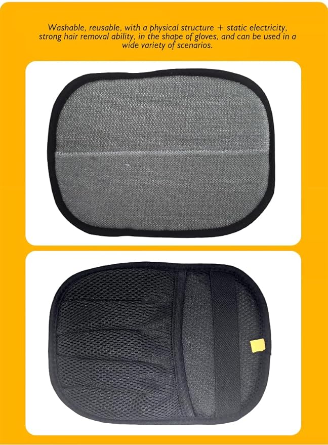 Pet Hair Removal Glove for Cats & Dogs, Large Size 2025 Newly Upgraded Five-Finger Electrostatic Pet Hair Glove, Reliable, Reusable Pet Hair Remover Tool for Clothing, Couch, Carpet, Car Seat