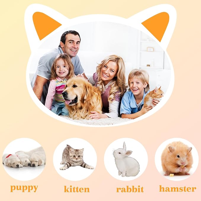 3 Pack Kitten Silicone Bottle Feeding Kit,Nipple & Feeding Kit for Kittens, Reusable Newborn Kitten Supplies, Suitable for Feeding Kitten, Puppy, Rabbit,Hamster (Yellow, Large)