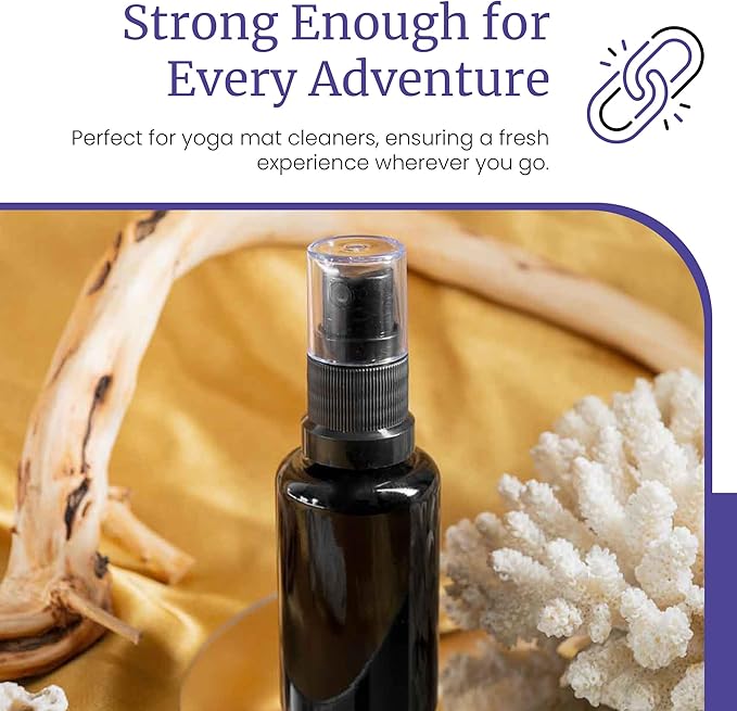 Infinity Jars 30 Ml (1 fl oz) Black Ultraviolet Glass Fine Mist Spray Bottle Cleaning Products Refillable Containers Homemade Perfume Blends Room, Sprays Bath Beauty Hair, Screw Top Bottles 10-Pack