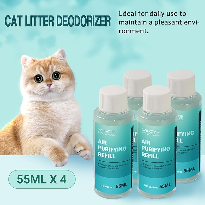 Cat Litter Deodorizer Compatible with PETKIT PuraX PuraMax Self-Cleaning Cat Litter Box Deodorizer Replaced Odor Removers Refills (Unscented)
