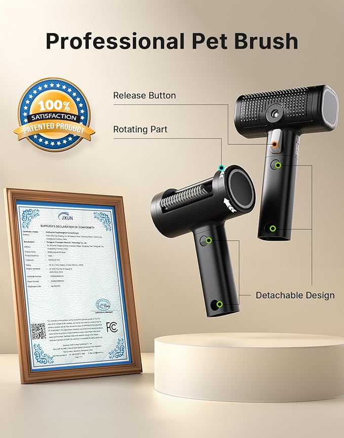 5-in-1 Cat Hair Brush & Gromming Rakes, Cat Steam Comb for Long or Short Haired Indoor Cats, Dog Hair Spritz Comb for Deshedding and Untangling, Pet Brush for Dog Kitten Rabbit Massage