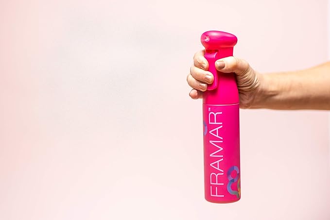 FRAMAR Premium Hair Mister Spray Bottle – Continuous Spray Bottle For Hair, Water Sprayer, Continuous Mister for Salon Supplies – Ultra Fine Mist – Pink 250 ml