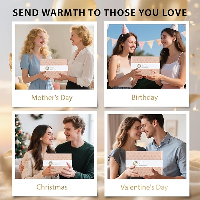 Skin Care Set for Women & Men, 28pcs Facial Kit at Home, Self Care Pamper Set, Birthday Gifts, Orange Spa Gift Baskets for Women, Serum, Face Cream, Bath Oil, Bath Bomb, Mothers Day, Christmas, Dad