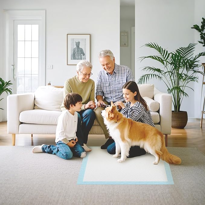 IMMCUTE 7 Layer Dog Pads 30x28 Inch, 50 Count - Super Absorbent Dog Pee Pads Extra Large, Tear-Resistant Thick Disposable Training Pads for Dogs & Cats