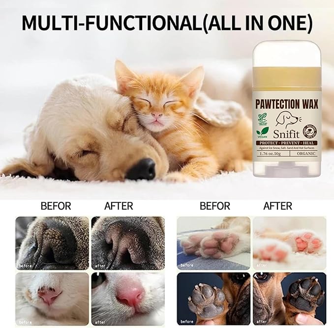 Dog Paw Balms – Organic Lick-Safe Paws Balm, Moisturizing Dogs Paw Protector for Cracked Paws & Dog Nose Balm – Soothing, Plant-Based Pet Balm Dogs & Cats with Natural Scent