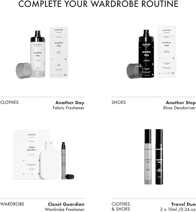 byMATTER Closet Guardian Natural Lavender Spray – Air Freshener, Hanging Ceramic Plate & French Lavender Spray, Fragrance Set for Wardrobes, Drawers & Clothing (200G / 7. Fl Oz)