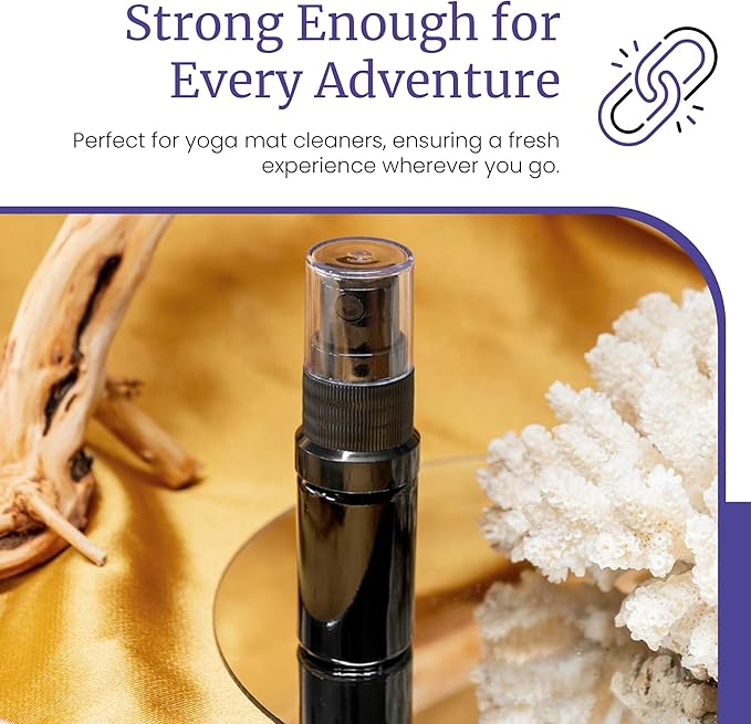 Infinity Jars 5 Ml (.17 fl oz) Black Ultraviolet Glass Fine Mist Spray Bottle Cleaning Products Refillable Containers Homemade Perfume Blends Room, Sprays Bath Beauty Hair, Screw Top Bottles