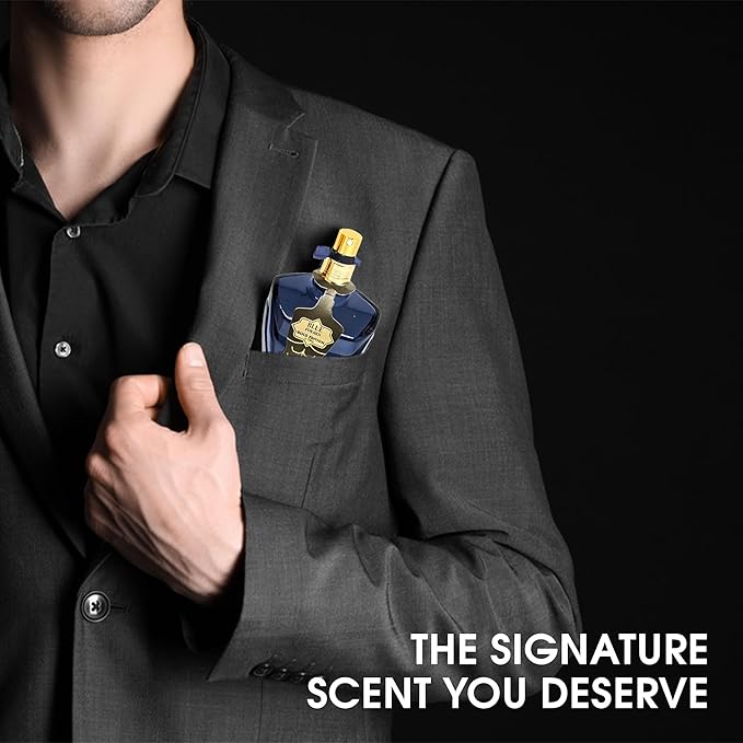 3Pack Men Cologne Blue for Men Series Eau De Parfume Spray with Woody Floral & Fruity Scent Perfume Gift Set Day to Night Luxury Fragrances